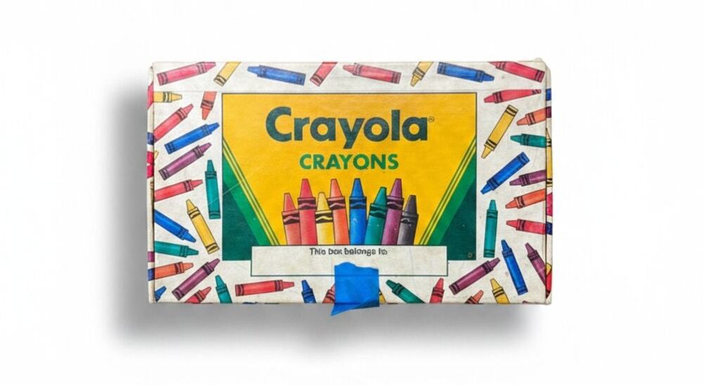 Vintage 1992 Crayola Crayons Art Case Storage Box Made in USA Used Lot
